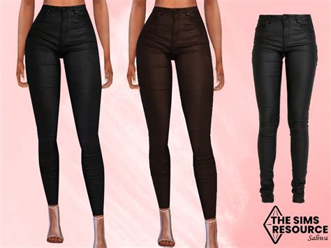 The Sims Resource High Waisted Leather Pants
