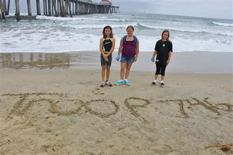 Huntington Beach Girl Scout Troop Beach Clean Up Day