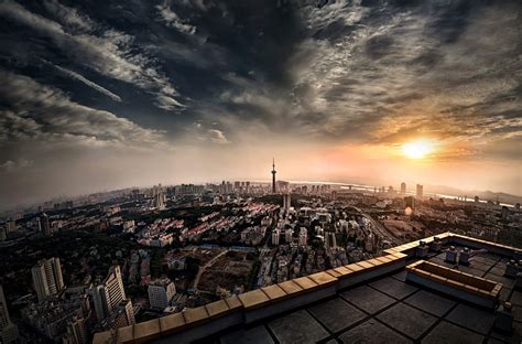 High Angle Photography Of City Hd Wallpaper Wallpaper Flare