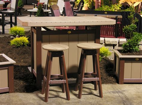 Poly Serving Bar Ww And Chestnut Brown Tri State Outdoor Products Llc