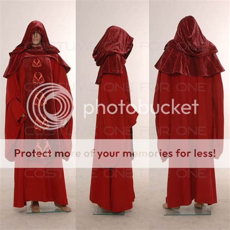 Star Wars Emperor Palpatine Darth Sidius Cosplay Costume Dark Red Robe