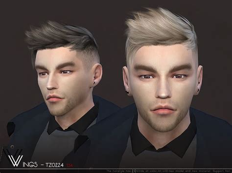 Wingssims Wings Tz0224 In 2020 Sims 4 Hair Male Sims Hair Sims 4