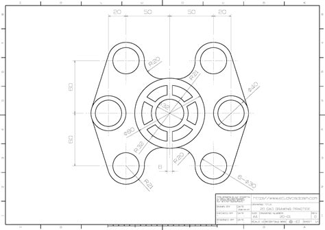 오토캐드연습도면2d Cad Drawing Practice 95