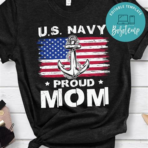 Us Navy Proud Mom Shirt Bobotemp