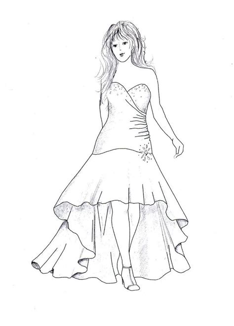 Coloring Pages Of Prom Dresses