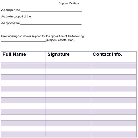 13 Free Printable Petition Templates Word Pdf Documents
