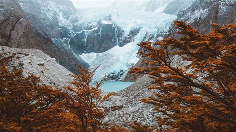 El Chalten Argentina Mountains Lake Trees 4k Hd Wallpaper