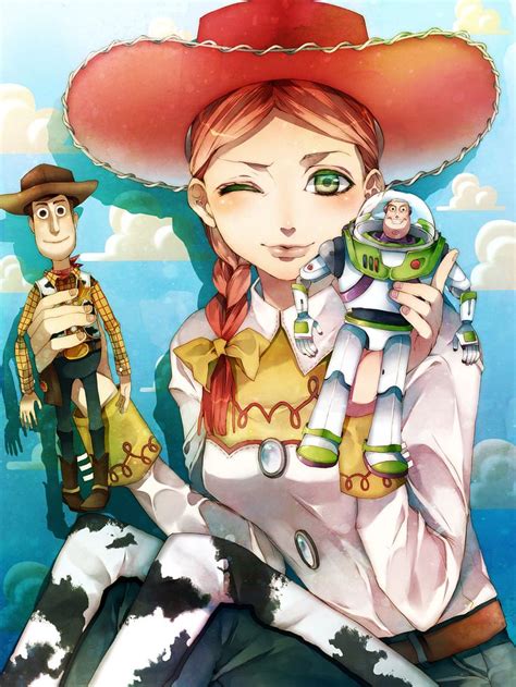 Toy Story Jesse Looks Beautiful Here Shes With Her Two Main Guys