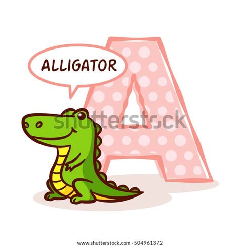 Abc Zoo Alphabet Letter Alligator Vector Stock Vector Royalty Free