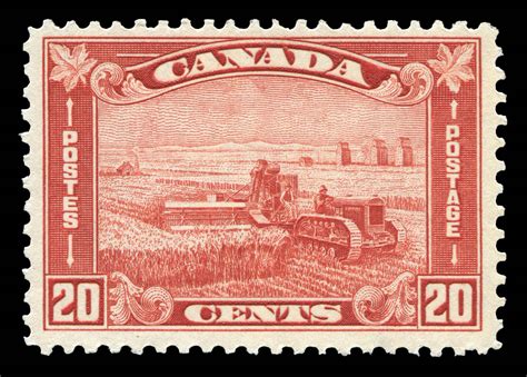 milwaukee mall canada stamps 1930 arch leaf issue 20 cents red sg301 good used harvesting