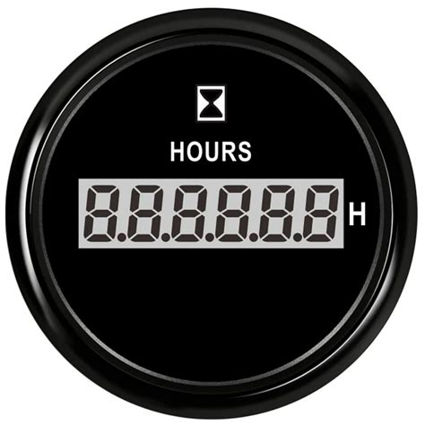 52mm Digital Hour Meters 9 32vdc Lcd Hourmeters Waterproof Clock Gauges