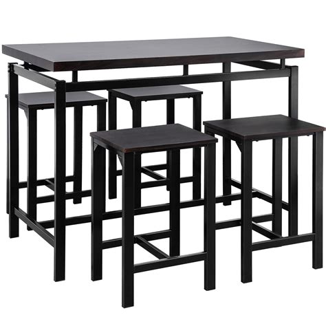 5 Piece Pub Dining Set Btmway Contemporary Bar Dining Table Set