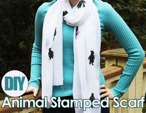 Tutorial Diy Animal Stamped Scarf College Fashion