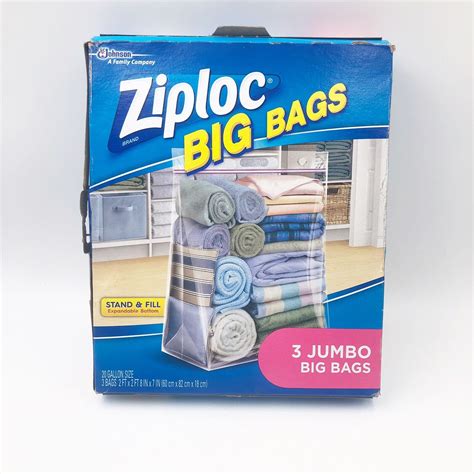 Ziploc Storage Bags Double Zipper Seal And Expandable Bottom Jumbo 3