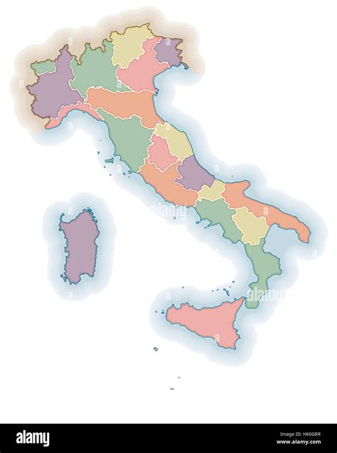 Mapa Politico Da Italia Atual