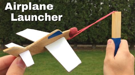 How To Make The Simplest Airplane Launcher At Home Cardboard Glider