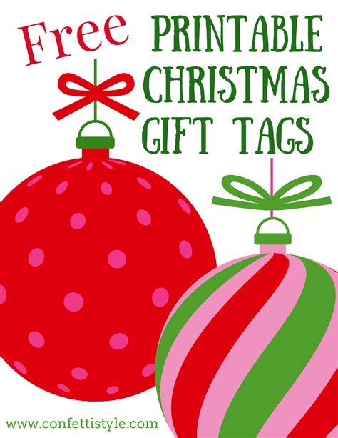 Free Printable Merry & Bright Gift Tags | ConfettiStyle
