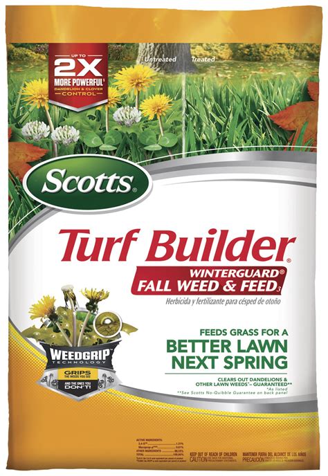 Scotts Turf Builder Winterguard Fall Weed And Feed 3 Covers Up To 5000
