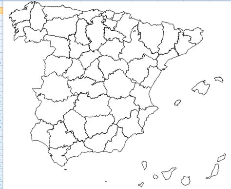 Mapa Mudo De España Para Poner Las Provincias