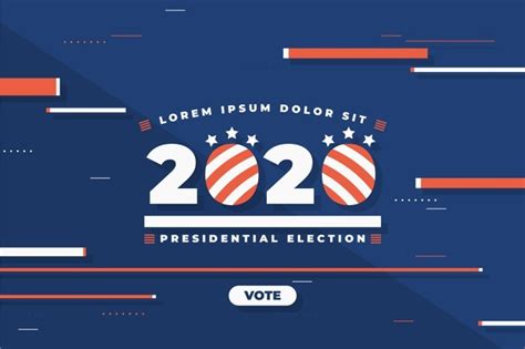 Free Vector 2020 Us Presidential Election Background