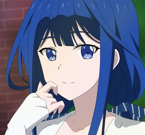 Anime Girl Short Black Hair Blue Eyes