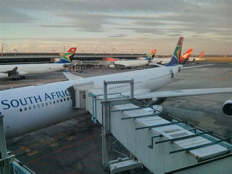 Waiting For A Plane At Or Tambo International Airport In Johannesburg