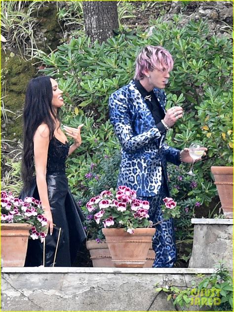 Photo Megan Fox Machine Gun Kelly Arrive At Travis Barker Kourtney Kardashian Wedding