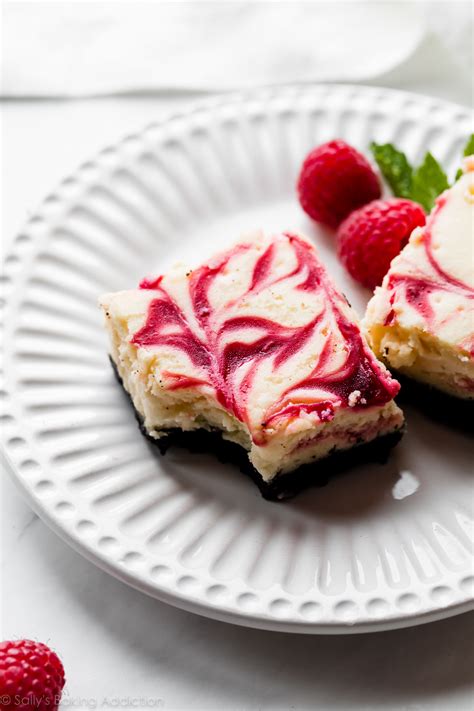 Create your own customized cheesecake recipe with our recipe maker. White Chocolate Raspberry Cheesecake Bars | Sally's Baking ...