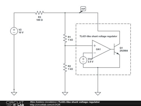 Tl431 Like Shunt Voltage Regulator Circuitlab