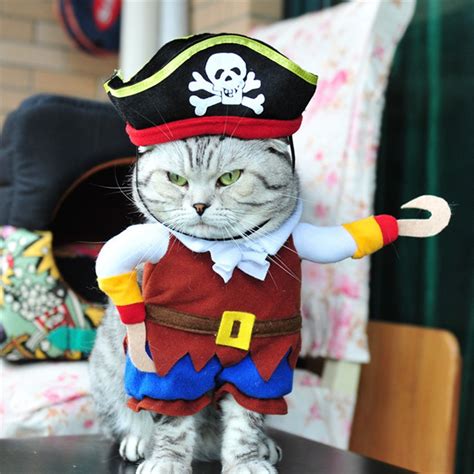 Funny Cat Clothes Pirate Suit Clothes For Cat Costume Clothing Corsair