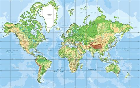 World Map Americas Centered Mercator Projection Worldatlas Hot Sex