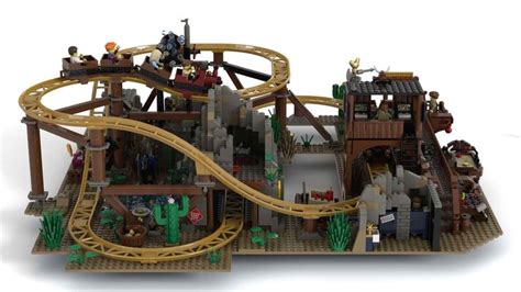 Lego Ideas Gold Rush Mine Train Roller Coaster Achieves 10000