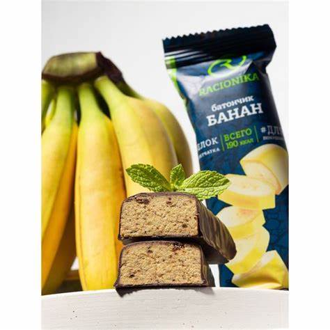 Батончик Racionika Diet (Рационика Диет) для коррекции веса Банан 60 г Картинка - Батончик Racionika Diet (Рационика Диет) для коррекции веса Банан 60 г