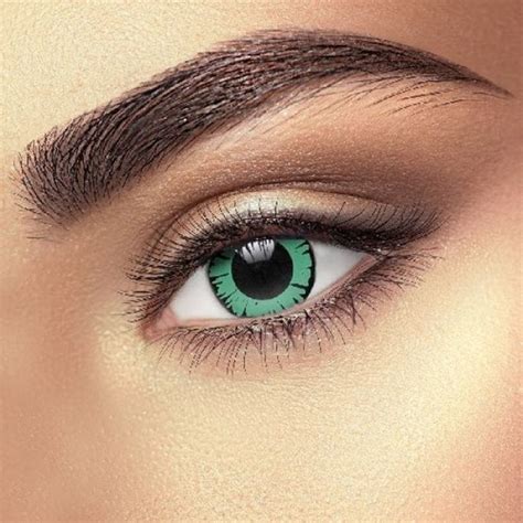 Funky Vision Monthly Contact Lenses Big Eye Green Month Pair