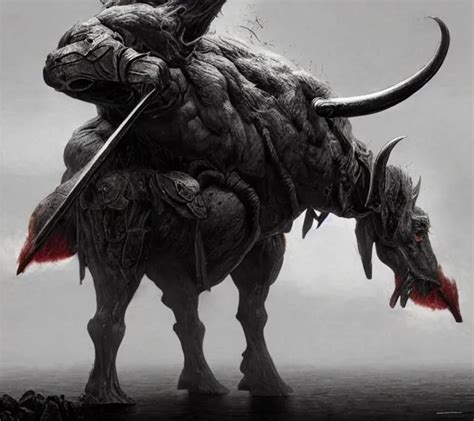 Minotaur Concept Bull Headed Full Body Concept Stable Diffusion