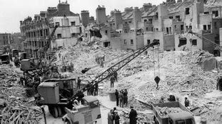 Video also emerged showing people running for cover after an explosion in one of the arches. WW2 Blitz map - ITV News