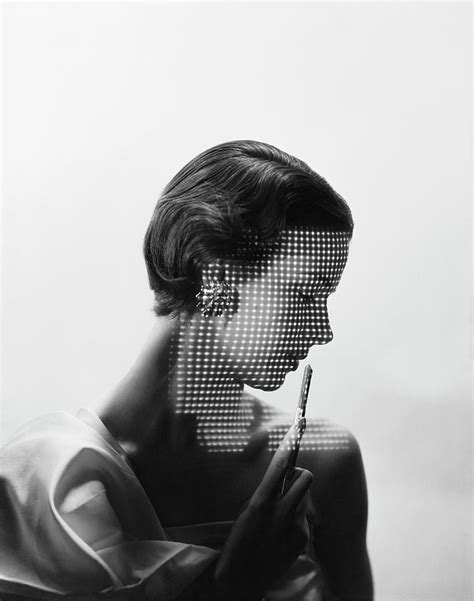 Model With Points Of Lights Reflecting Across Her Face Photograph By