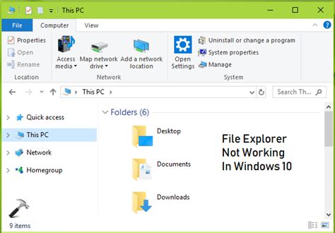 Fix File Explorer Not Working In Windows 10