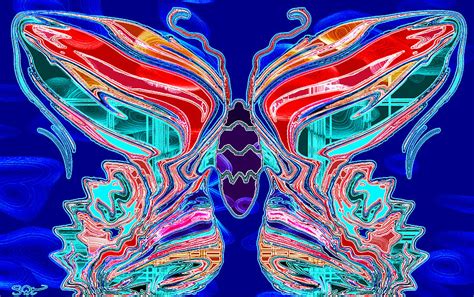 Abstract Glass Butterfly Digital Art By Abstract Angel Artist Stephen K