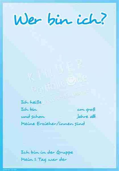 Schritt für schritt entdeckt ein kind die welt. Portfolio Vorlage Kindergarten Vorlagen Tva 003 Wer Bin Ich Blau 1 inside Portfolio Im ...