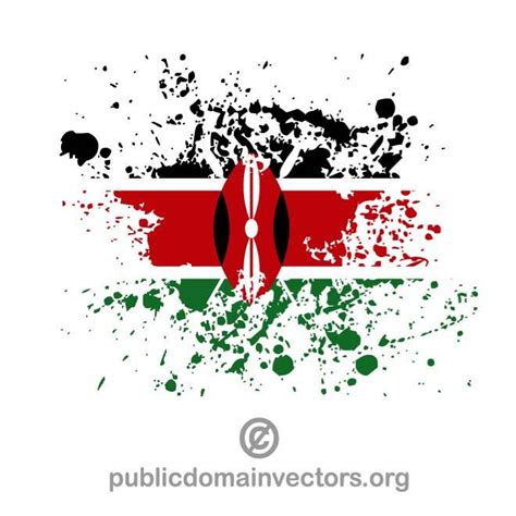 Kenyan Flag In Paint Splash Royalty Free Stock Svg Vector And Clip Art