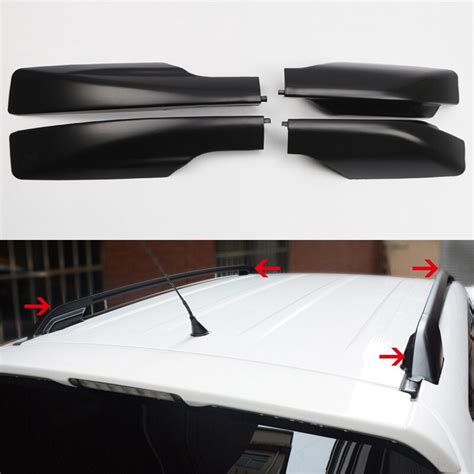 Exterior Accessories Roof Rails Rack End Cover Shell Cap Trim 4pcs Black For Toyota Rav4 Rav 4
