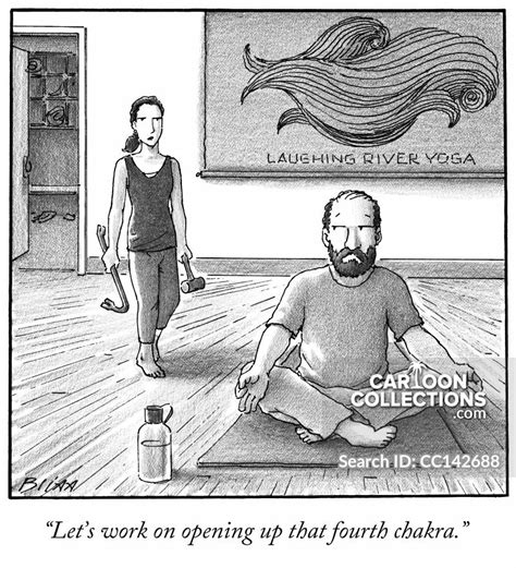 Lets Work On Opening Up That Fourth Chakra Harry Bliss Cartoon From The New Yorker Yoga