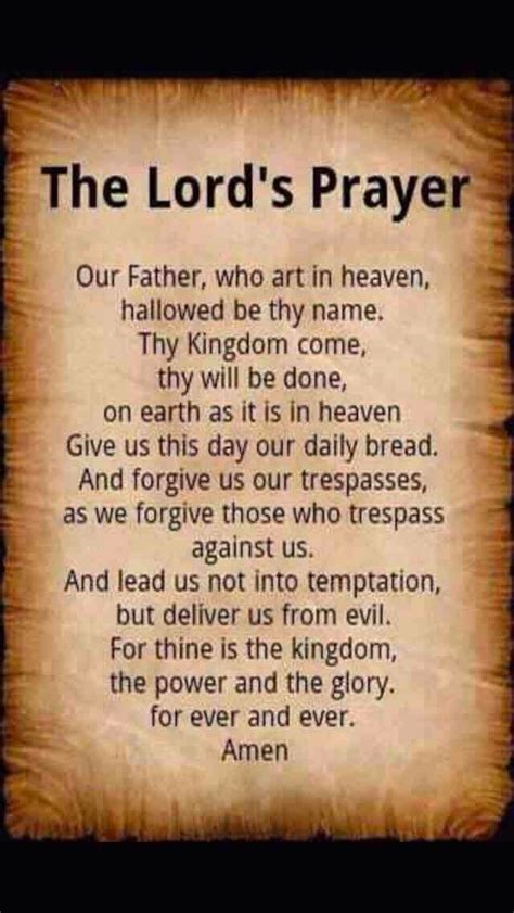 The Lords Prayer Read Each Sentence Ask For Understanding Of The