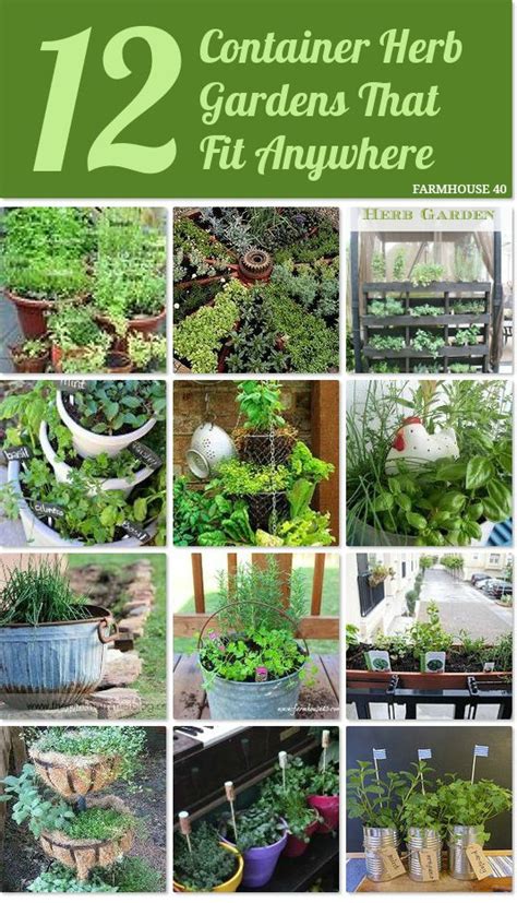 12 Container Herb Gardens Farmhouse 40