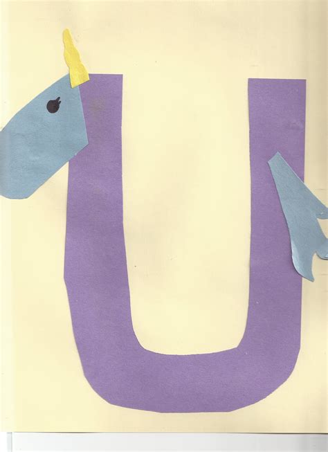 U Is For Unicorn Alphabet Craft Alphabet Crafts Preschool Alphabet