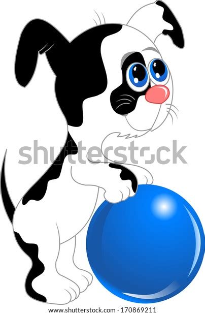 Funny Dog Blue Eyes Vector Illustration Stock Vector Royalty Free
