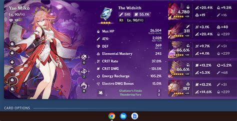 Are These Good Yae Miko Stats Except For My Crit Rate It Sucks Fandom