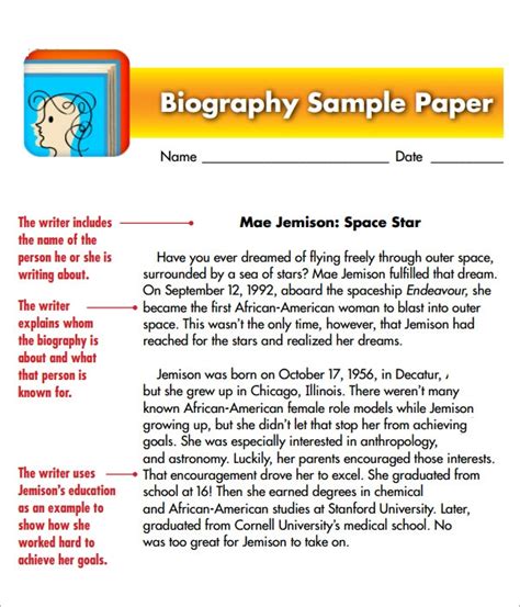 7+ Biography Samples - PDF | Sample Templates