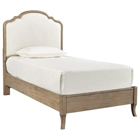 Aspenhome Marseille Casual Twin Upholstered Panel Bed Morris Home